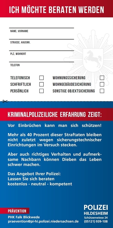 Flyer Einbruchschutz