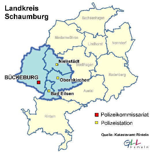Zuständgkeitsbereich des PK Bückeburg